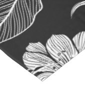 Nappe Beau motif floral noir et blanc simple (Angle)