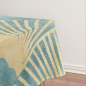 Nappe Beau motif ventilateur, or turquoise, motif Art Dé (In Situ)