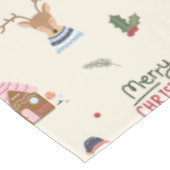 Nappe Beau Noël Reindeer Snowman Motif Whimsical (Angle)