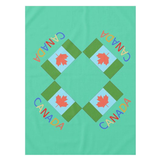 Nappe beau style d'art canadien drapeau de feuille d'éra (Devant)
