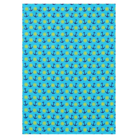 Nappe Beau thème nautique de l'Ancre et de la roue (Devant)