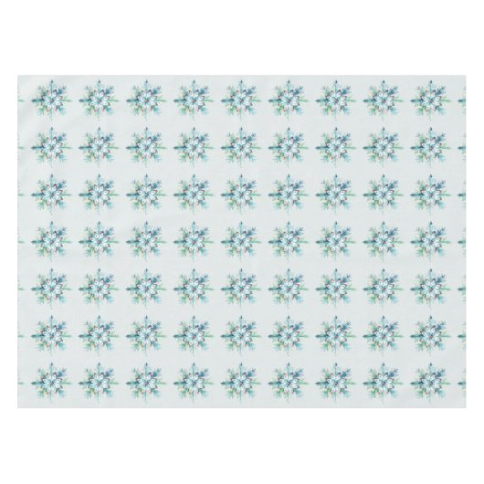 Nappe Beau turquoise vert et rouge flocon de neige (Devant (Horizontal))