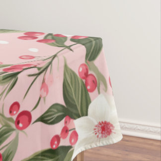 Nappe Beautiful Shabby Chic Pink Christmas Floral Berry