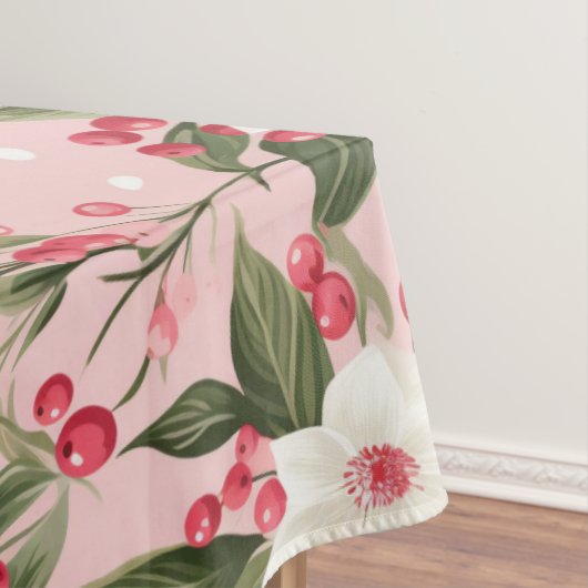Nappe Beautiful Shabby Chic Pink Christmas Floral Berry (In Situ)