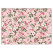 Nappe Beautiful Shabby Chic Pink Christmas Floral Berry (Devant (Horizontal))