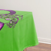 Nappe Beaux cœurs verts roses modernes abstrait fractal (In Situ)