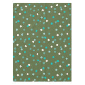 Nappe Beaux spots Pois d'hiver en vert et Turquoise (Devant)