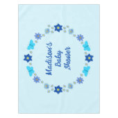 Nappe Bébé bleu Papillons et Baby shower de fleurs (Devant)