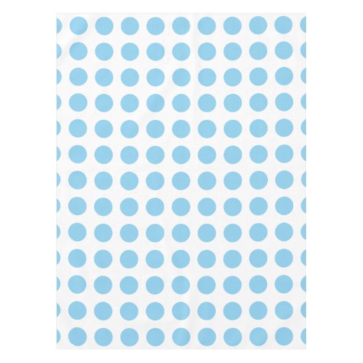 Nappe Bébé bleu sur blanc Grand Pois horizontaux (Devant)