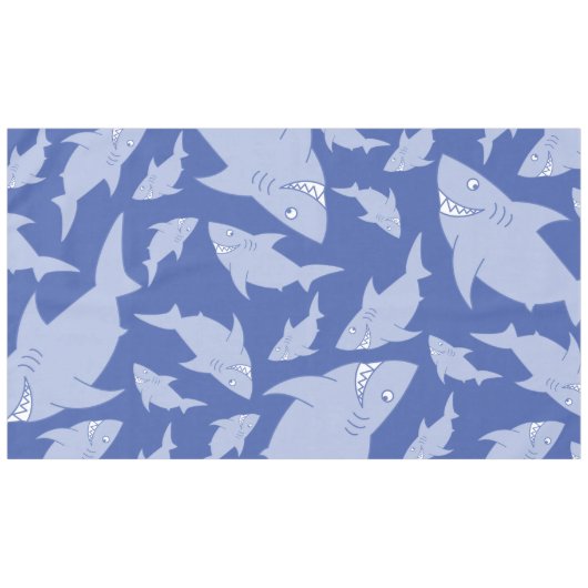 Nappe Bébé Shark mignonne première table d'anniversaire (Devant (Horizontal))