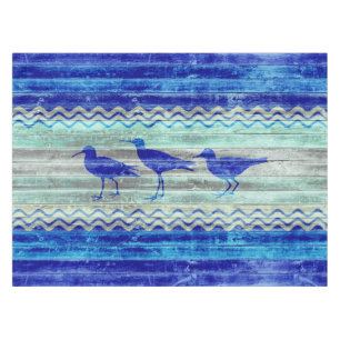 Nappe Bécasseaux côtiers rustiques de décor de bleu