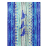 Nappe Bécasseaux côtiers rustiques de décor de bleu (Devant)
