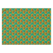 Nappe Bee on Sunflower Flower Pattern Design Green  (Devant (Horizontal))
