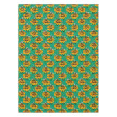 Nappe Bee on Sunflower Flower Pattern Design Green  (Devant)