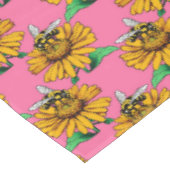 Nappe Bee on Sunflower Flower Pattern Design Pink (Angle)