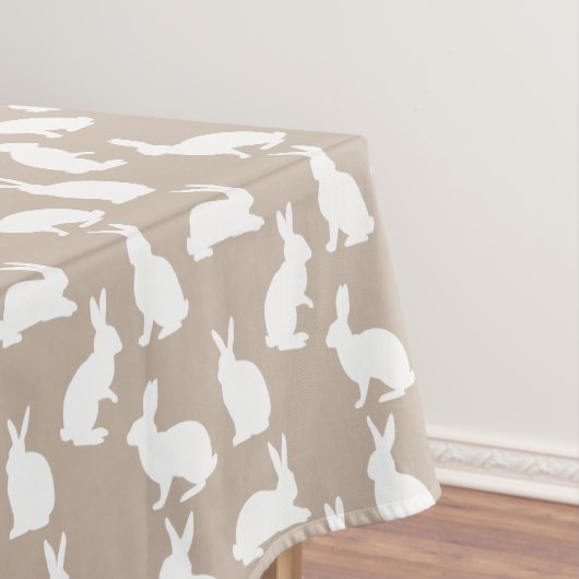 Nappe Beige And White Bunnies Modern Neutral Easter (In Situ)