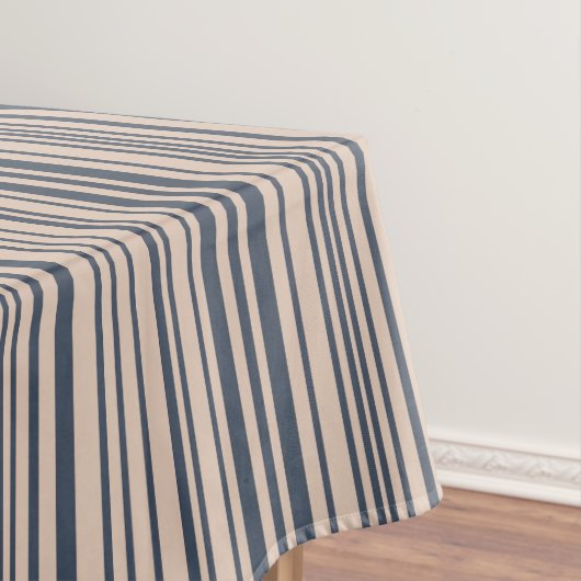 Nappe Beige/Bleu Profond Motif élégant (In Situ)