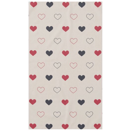 Nappe Beige & red Heart Seamless Pattern Cute Minimal (Devant)