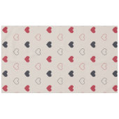 Nappe Beige & red Heart Seamless Pattern Cute Minimal (Devant (Horizontal))
