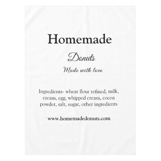 Nappe beignets faits maison avec amour ajouter site de t (Devant)