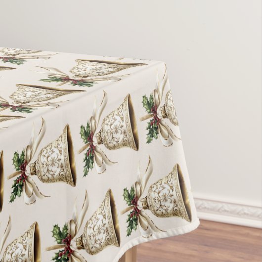 Nappe Bell de Noël d'or Beau Feuilles verts (In Situ)