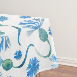 Nappe Belle Aquarelle Bleu cornfleurs