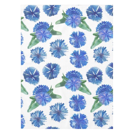 Nappe Belle aquarelle bleu cornfleurs (Devant)