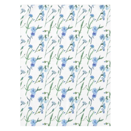 Nappe Belle aquarelle cornfleurs (Devant)
