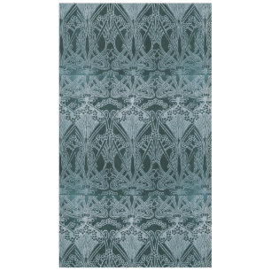 Nappe Belle, argent turquoise, motif Art nouveau, floral