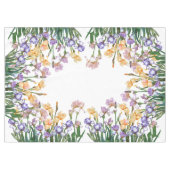 Nappe Belle Irises violettes et jaunes / Fleur de printe (Devant (Horizontal))