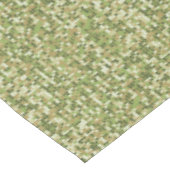 Nappe Belle motif en tricot de mamie vert olive (Angle)
