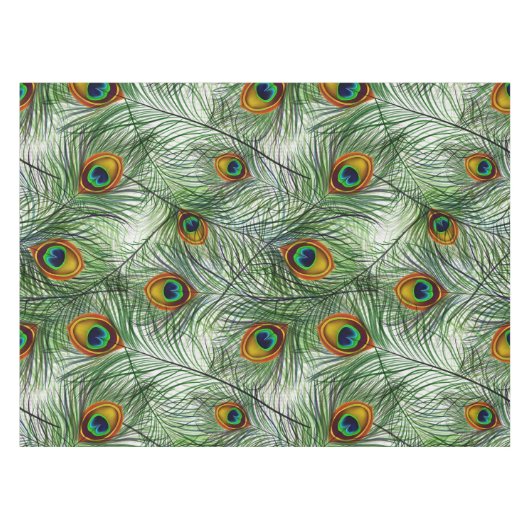 Nappe Belle plume verte de paon (Devant (Horizontal))