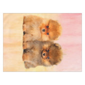 Nappe Belle Poméranie Puppies Art Print (Devant (Horizontal))
