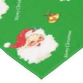 Nappe Belle Vintage Santa Claus & Bells sur Green (Angle)
