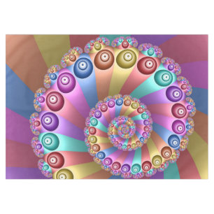 Nappe Belles couleurs arc-en-ciel Art fractal Abstrait