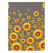 Nappe Belles fleurs jaunes sur arrière - plan gris (Devant)