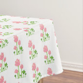 Nappe Belles fleurs roses sur blanc (In Situ)