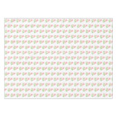 Nappe Belles fleurs roses sur fond blanc (Devant (Horizontal))