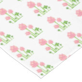 Nappe Belles fleurs roses sur fond blanc (Angle)