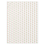 Nappe Belles fleurs roses sur fond blanc (Devant)