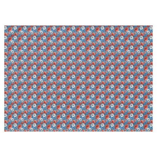 Nappe Belles fleurs rouges/blanches/bleues (Devant (Horizontal))