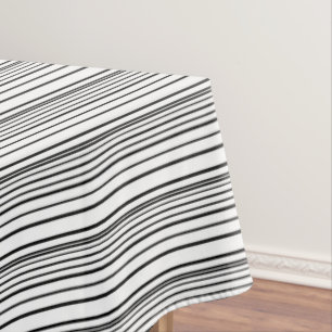 Nappe Belles rayures blanches noires