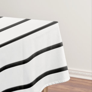 Nappe Belles rayures blanches noires