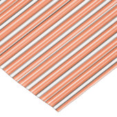 Nappe Belles rayures blanches orange (Angle)