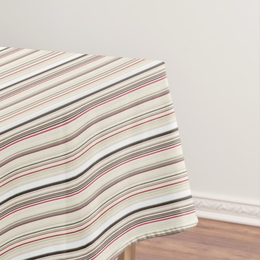 Nappe Belles rayures rouges blanches vintages (In Situ)