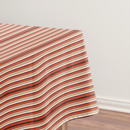 Nappe Belles rayures rouges brun (In Situ)