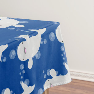Nappe Béluga mignon bulles dessin de dessin animé