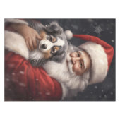Nappe Berger australien avec Noël du Père Noël (Devant (Horizontal))