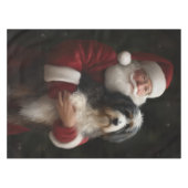 Nappe Bernedoodle avec Noël Festif du Père Noël (Devant (Horizontal))