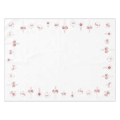 Nappe Berry Rouge Monogramme Bauble Ornements Noël (Devant (Horizontal))